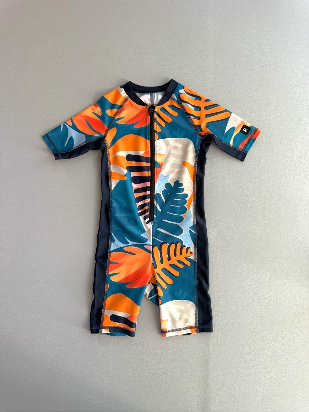 Reima 4T Rashguard Sunsuit Swimsuit Sandig Fruity Orange UPF 50+ - New tiny pull